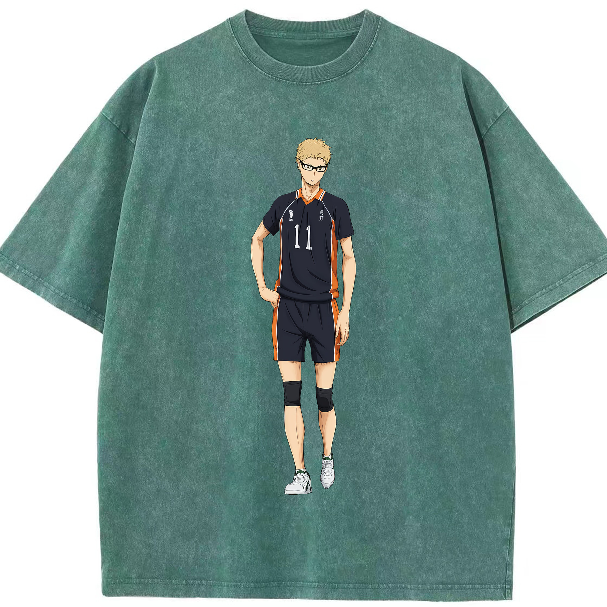 （画像用） ハイキュー!! Haikyu!! 綿100% ヴィンテージ風 半袖Tシャツ（フロントプリント）